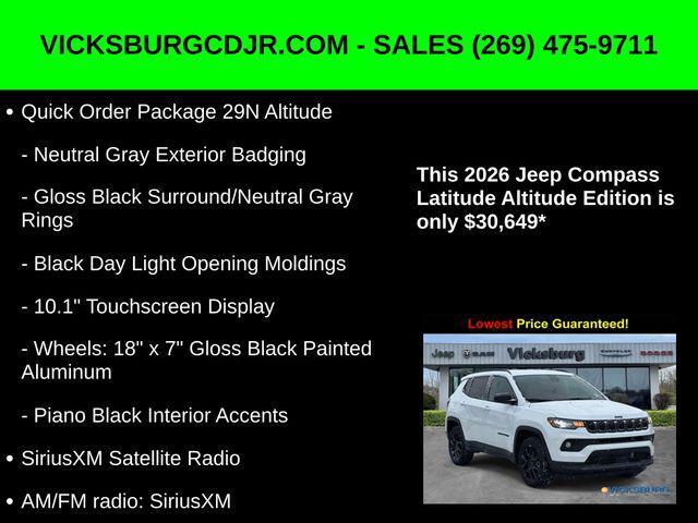 new 2026 Jeep Compass car, priced at $30,649