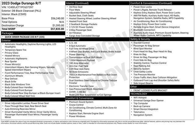 used 2023 Dodge Durango car, priced at $32,997