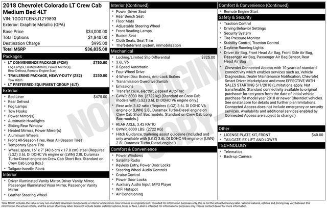 used 2018 Chevrolet Colorado car, priced at $19,997