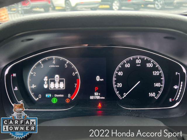 used 2022 Honda Accord car, priced at $25,500