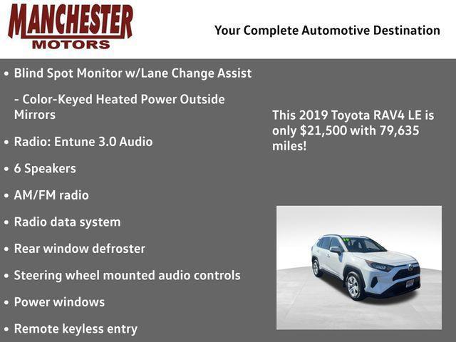 used 2019 Toyota RAV4 car, priced at $21,500