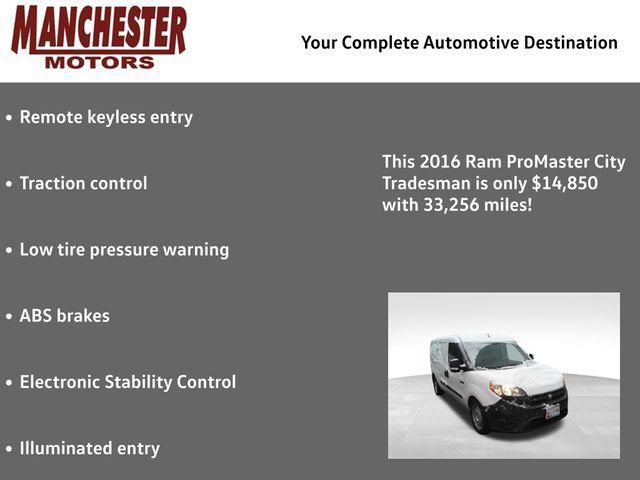 used 2016 Ram ProMaster City car, priced at $14,850