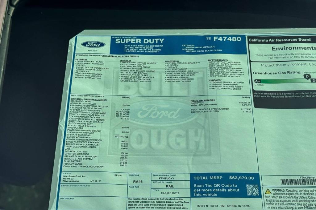 new 2026 Ford F-350 car, priced at $63,970