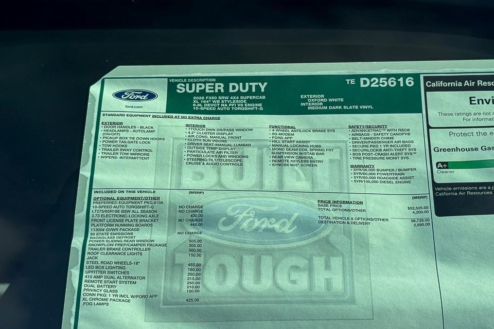 new 2026 Ford F-350 car, priced at $59,320