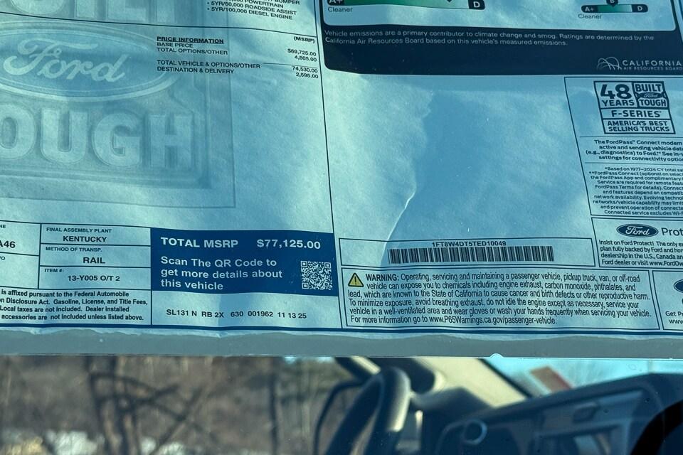 new 2026 Ford F-450 car, priced at $77,125