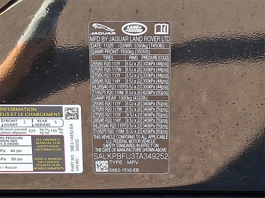 new 2026 Land Rover Range Rover car, priced at $134,615