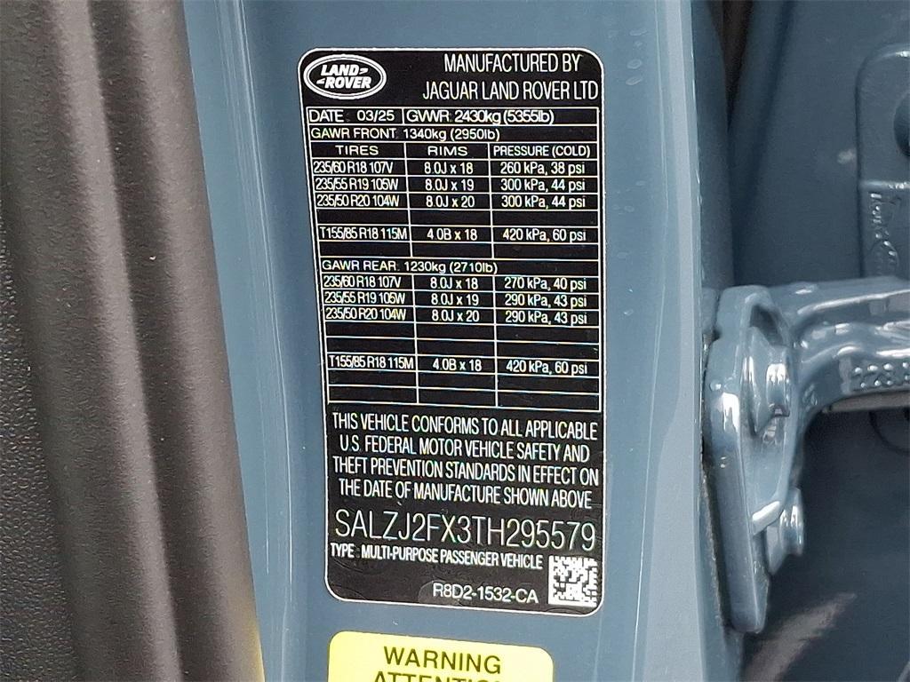 new 2026 Land Rover Range Rover Evoque car, priced at $60,095