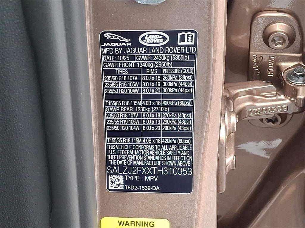 new 2026 Land Rover Range Rover Evoque car, priced at $58,225