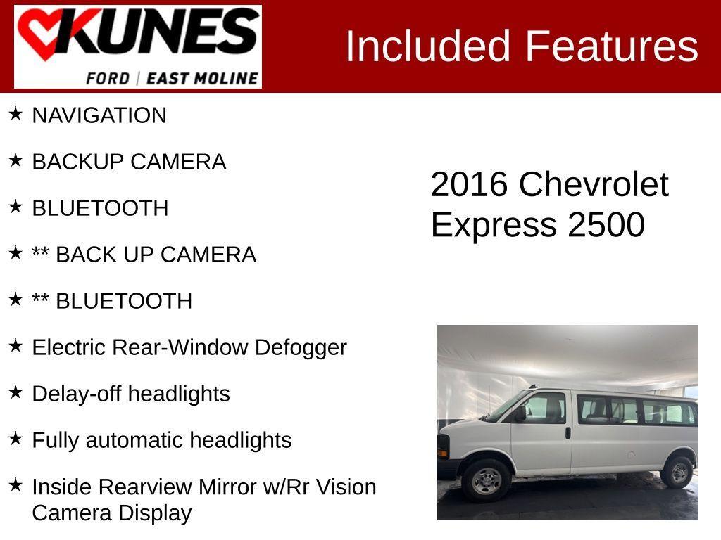 used 2016 Chevrolet Express 2500 car, priced at $13,025