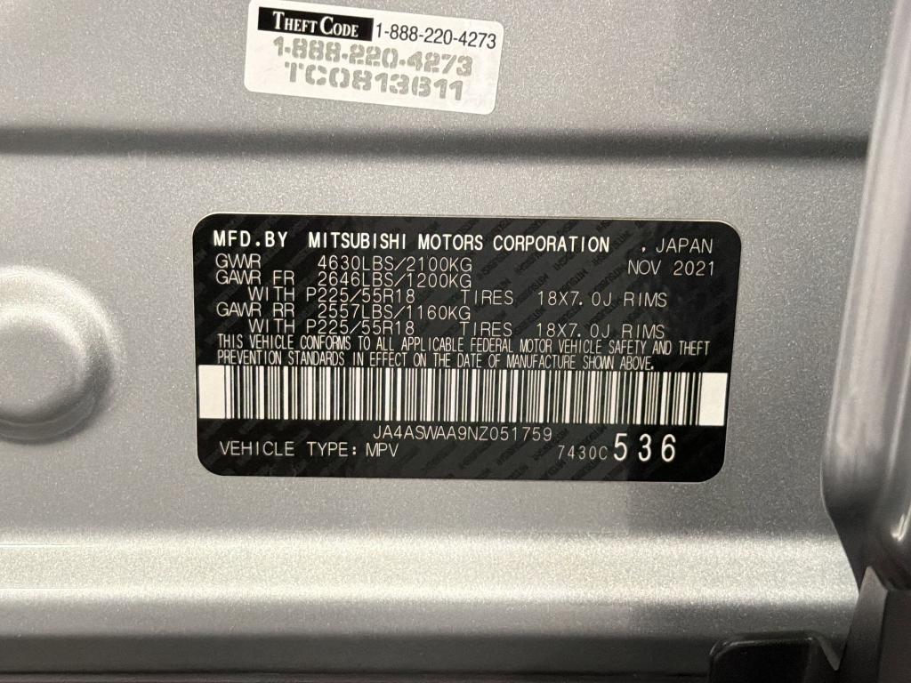 used 2022 Mitsubishi Eclipse Cross car, priced at $15,598