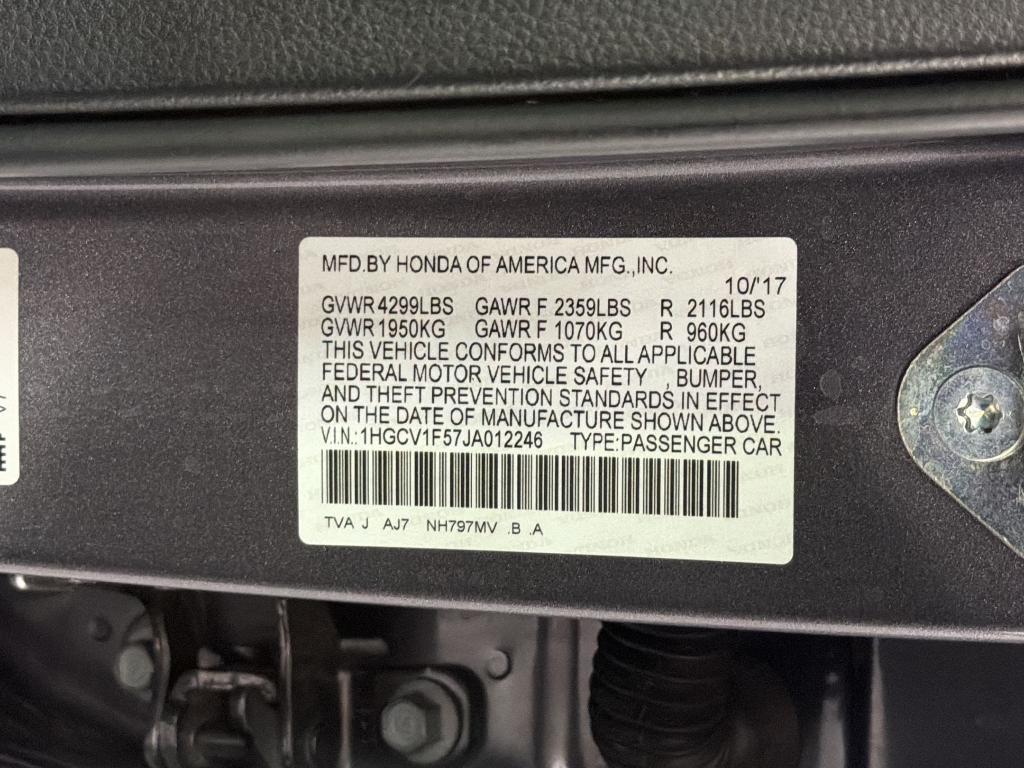 used 2018 Honda Accord car, priced at $17,097