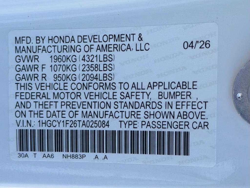 new 2026 Honda Accord car, priced at $29,700