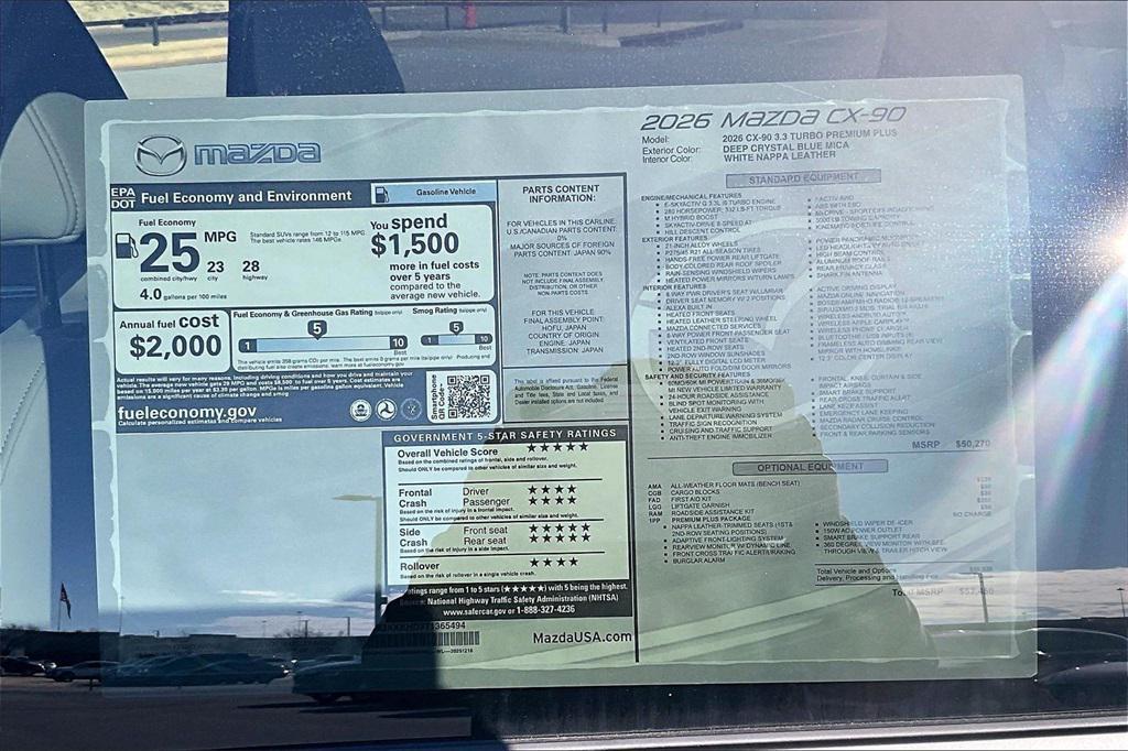 new 2026 Mazda CX-90 car, priced at $47,563