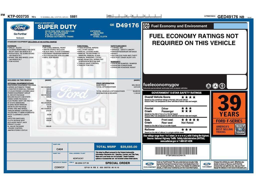 used 2016 Ford F-250 car, priced at $22,883