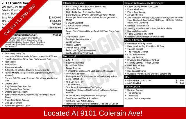 used 2017 Hyundai Sonata car, priced at $9,995