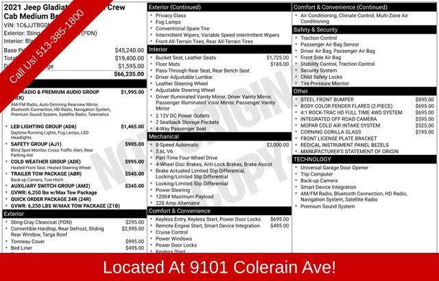 used 2021 Jeep Gladiator car, priced at $34,995