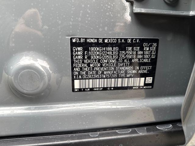 new 2026 Honda HR-V car, priced at $31,705