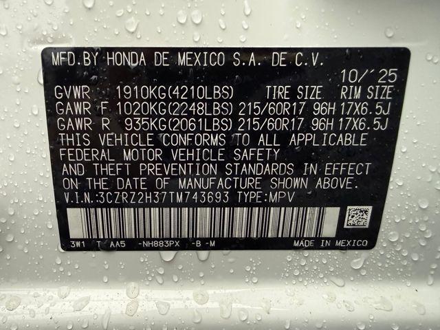 new 2026 Honda HR-V car, priced at $27,995