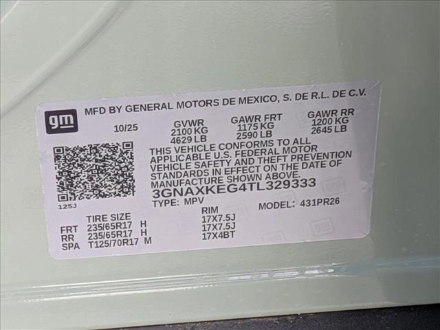 new 2026 Chevrolet Equinox car, priced at $30,895