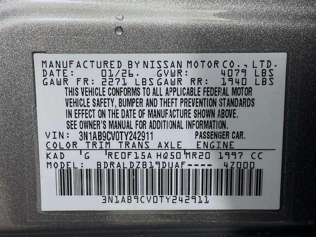 new 2026 Nissan Sentra car, priced at $26,196