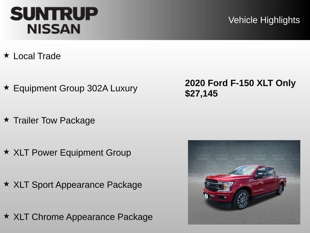 used 2020 Ford F-150 car, priced at $27,145