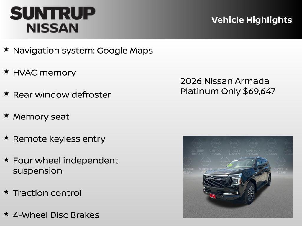 new 2026 Nissan Armada car, priced at $69,647