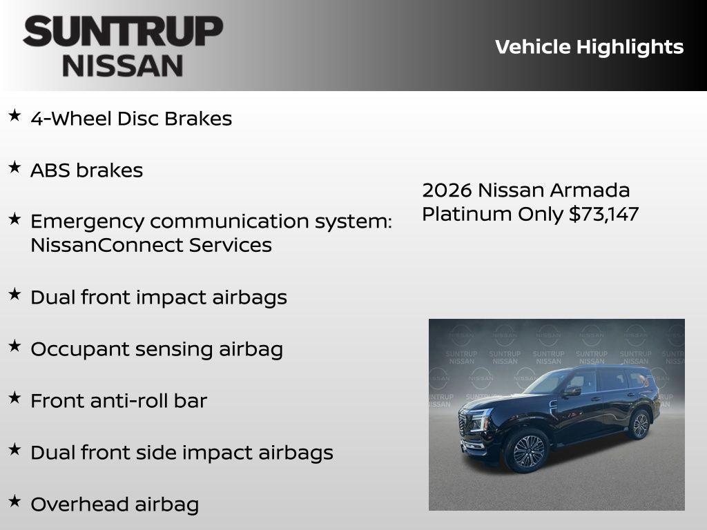 new 2026 Nissan Armada car, priced at $73,147