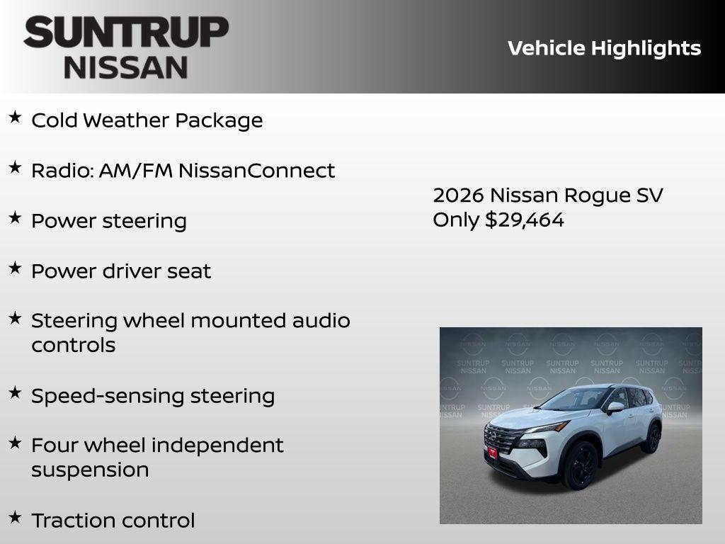 new 2026 Nissan Rogue car, priced at $29,464