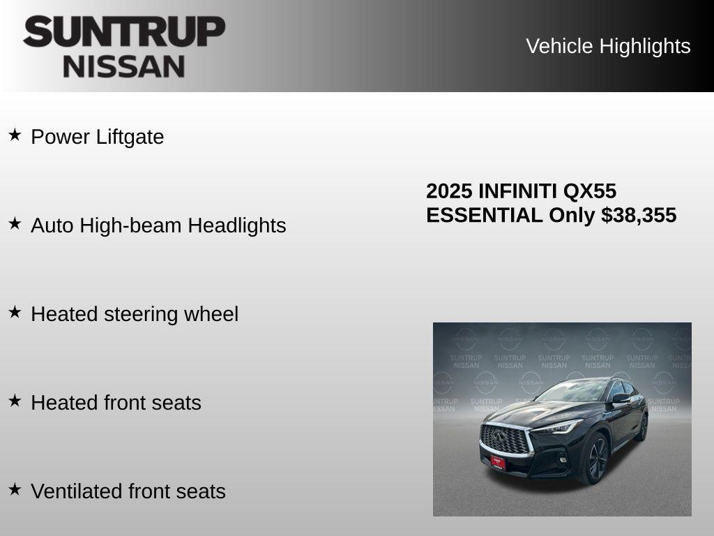 used 2025 INFINITI QX55 car, priced at $37,425