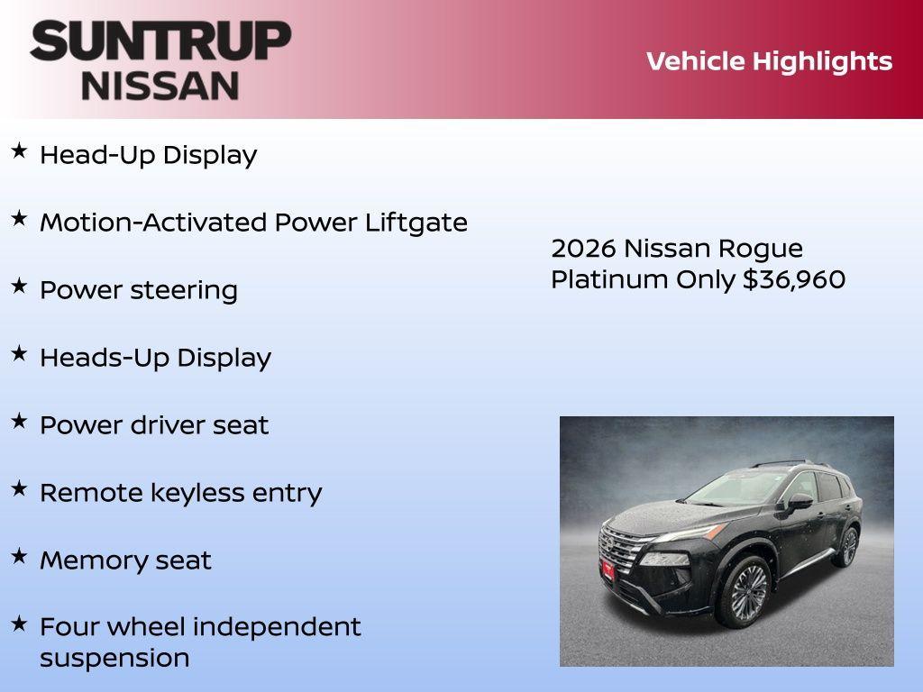 new 2026 Nissan Rogue car, priced at $36,960