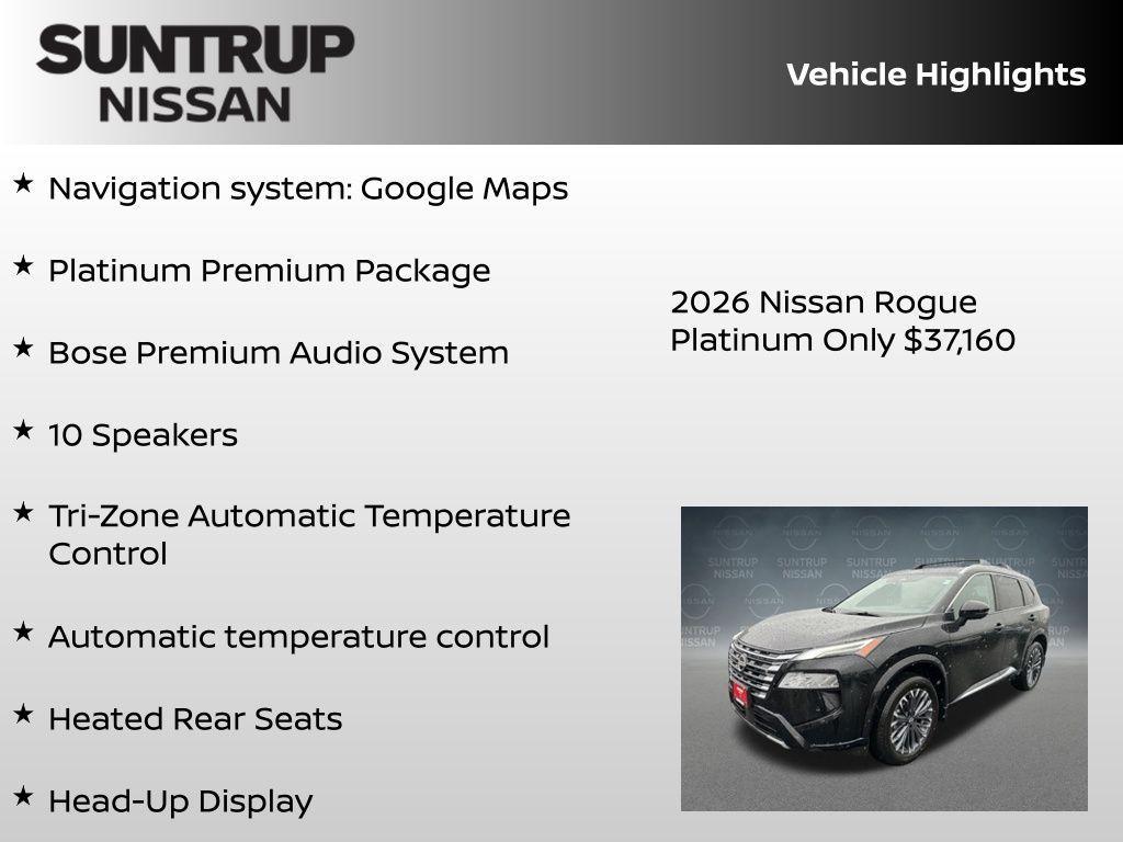 new 2026 Nissan Rogue car, priced at $37,160