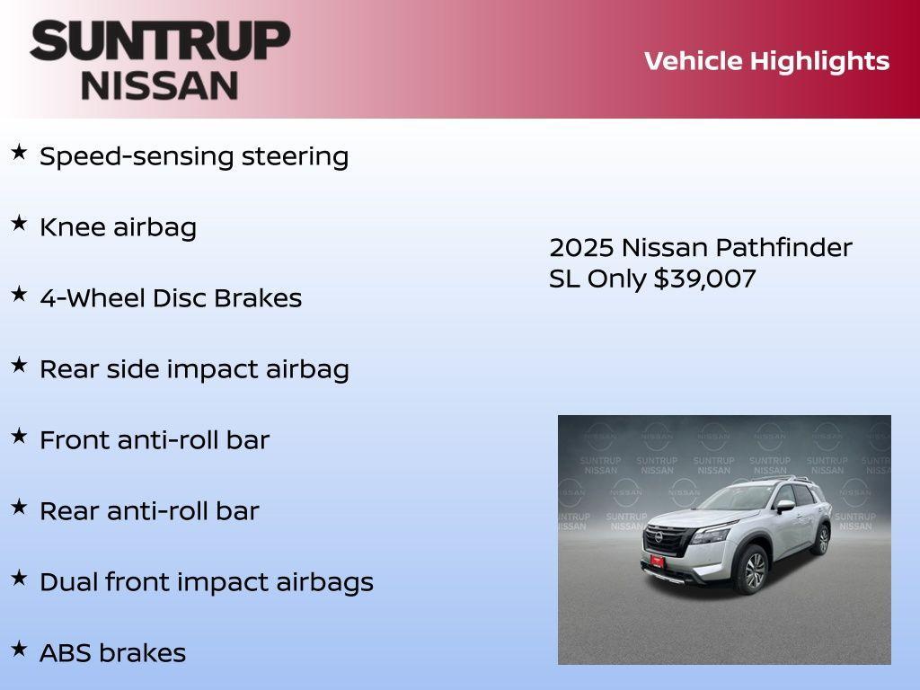 new 2025 Nissan Pathfinder car, priced at $39,007