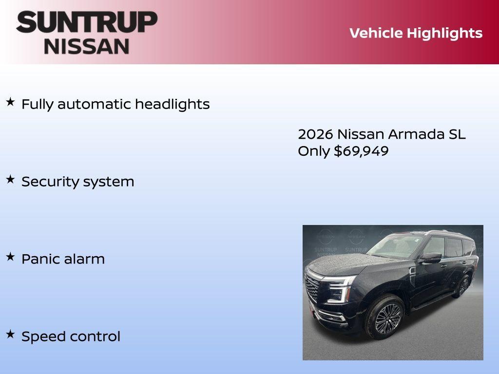 new 2026 Nissan Armada car, priced at $69,949