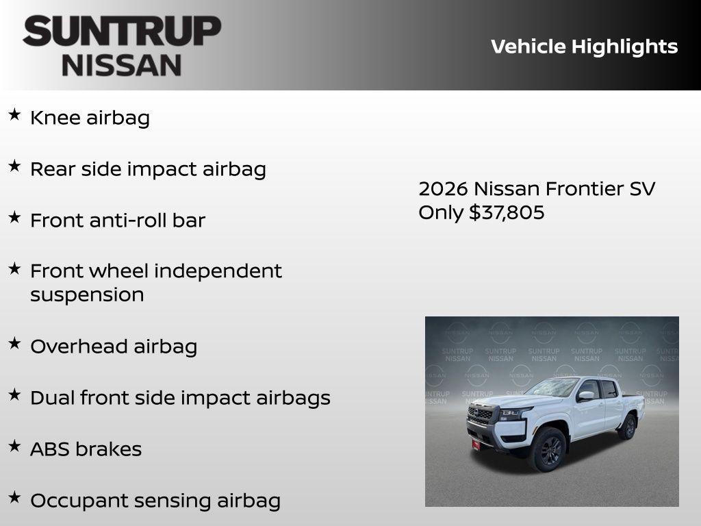 new 2026 Nissan Frontier car, priced at $38,398