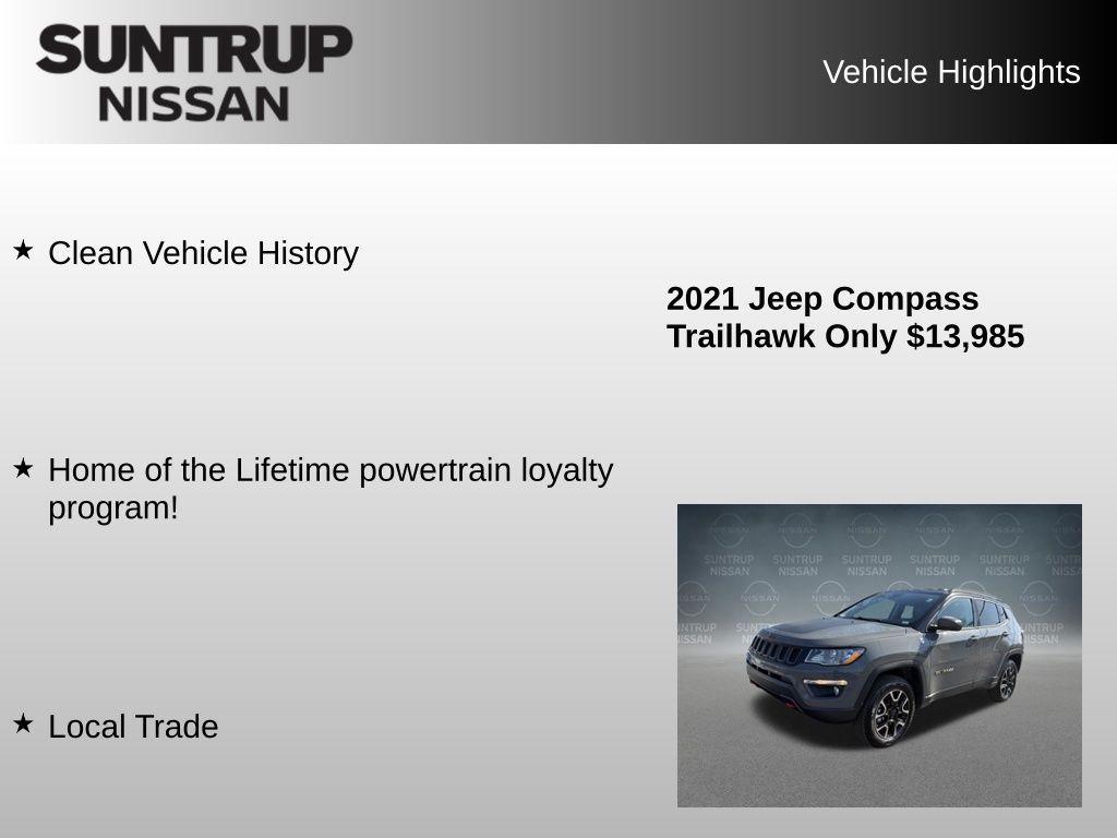 used 2021 Jeep Compass car, priced at $13,555