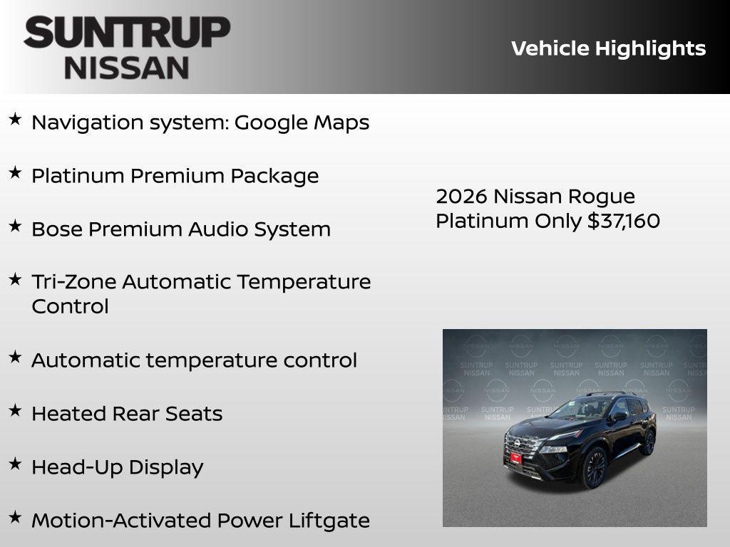 new 2026 Nissan Rogue car, priced at $37,160