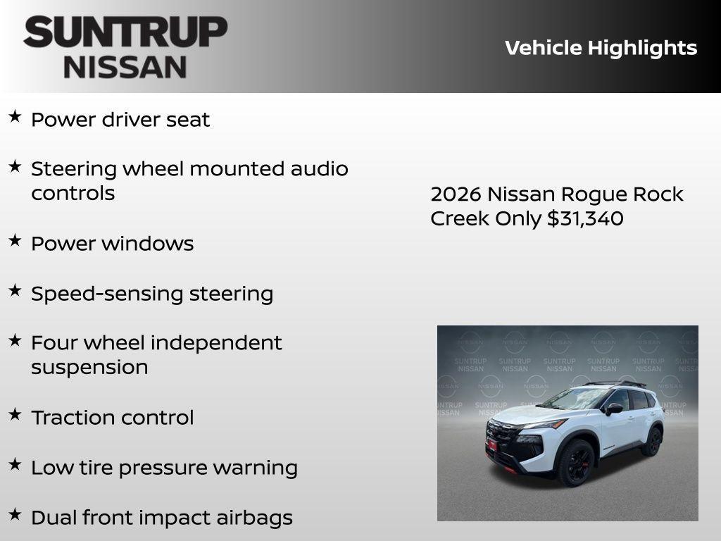 new 2026 Nissan Rogue car, priced at $31,340