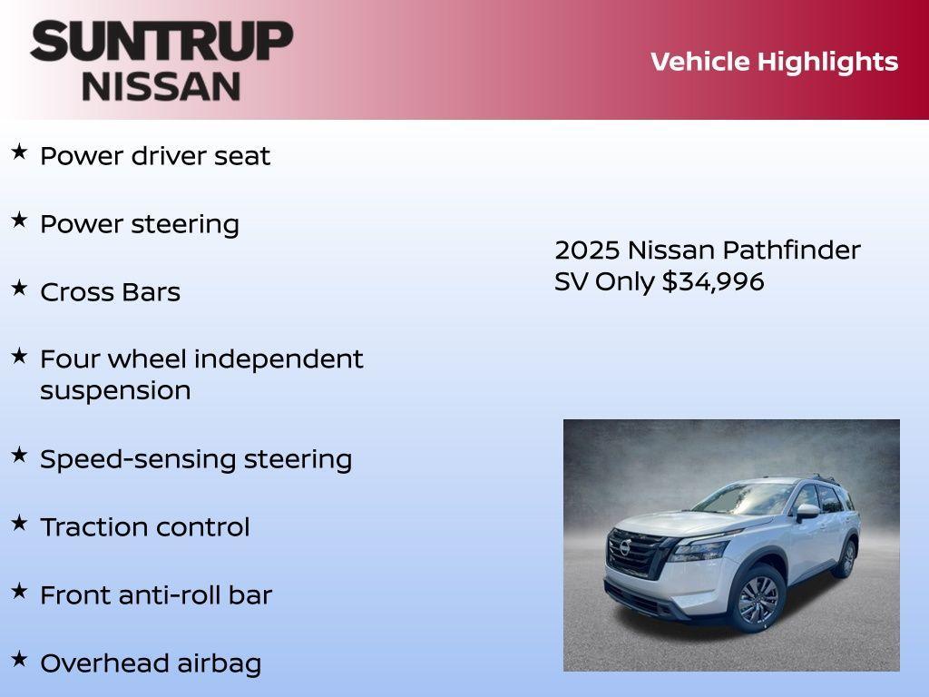 new 2025 Nissan Pathfinder car, priced at $34,996