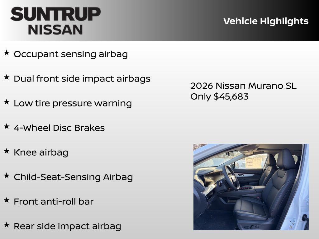 new 2026 Nissan Murano car, priced at $45,683