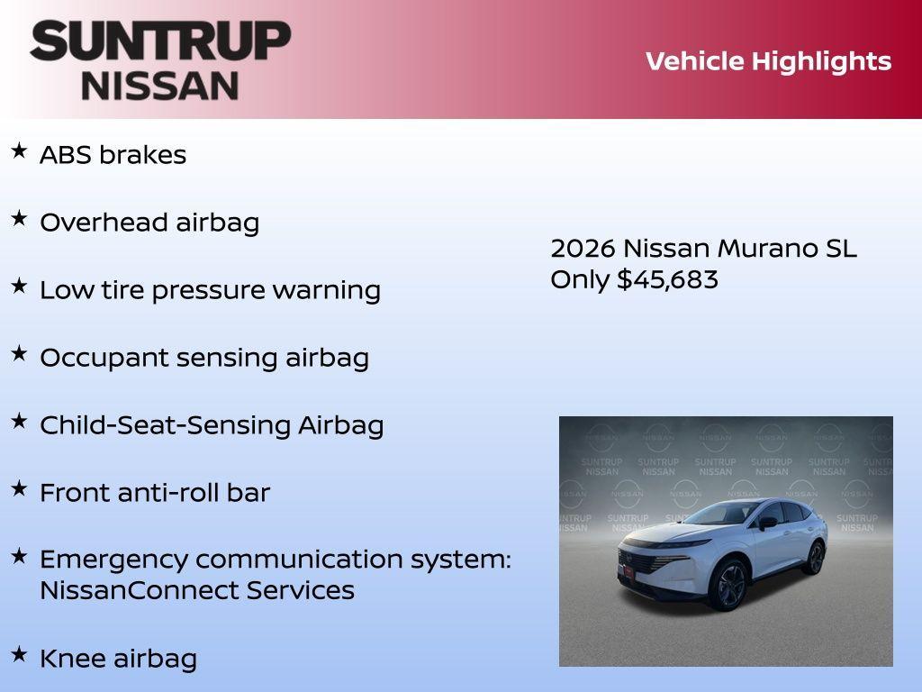 new 2026 Nissan Murano car, priced at $45,683