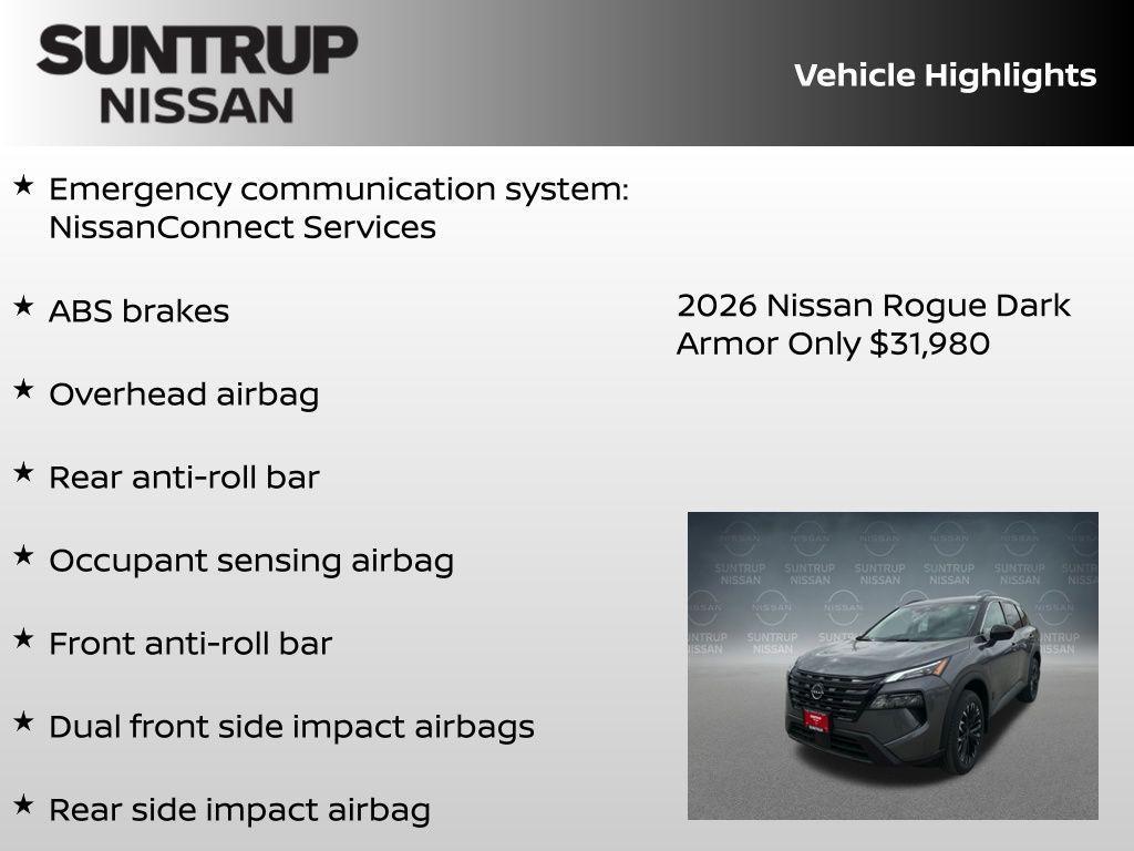 new 2026 Nissan Rogue car, priced at $31,980