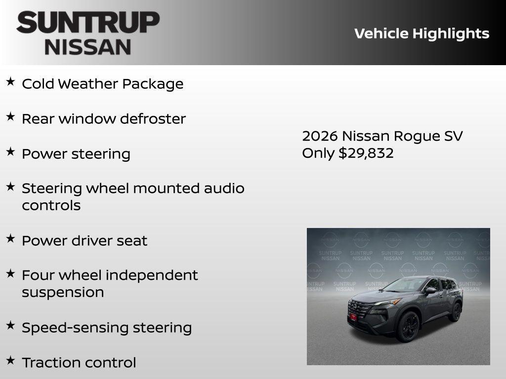new 2026 Nissan Rogue car, priced at $29,832