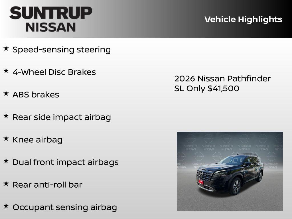 new 2026 Nissan Pathfinder car, priced at $41,500