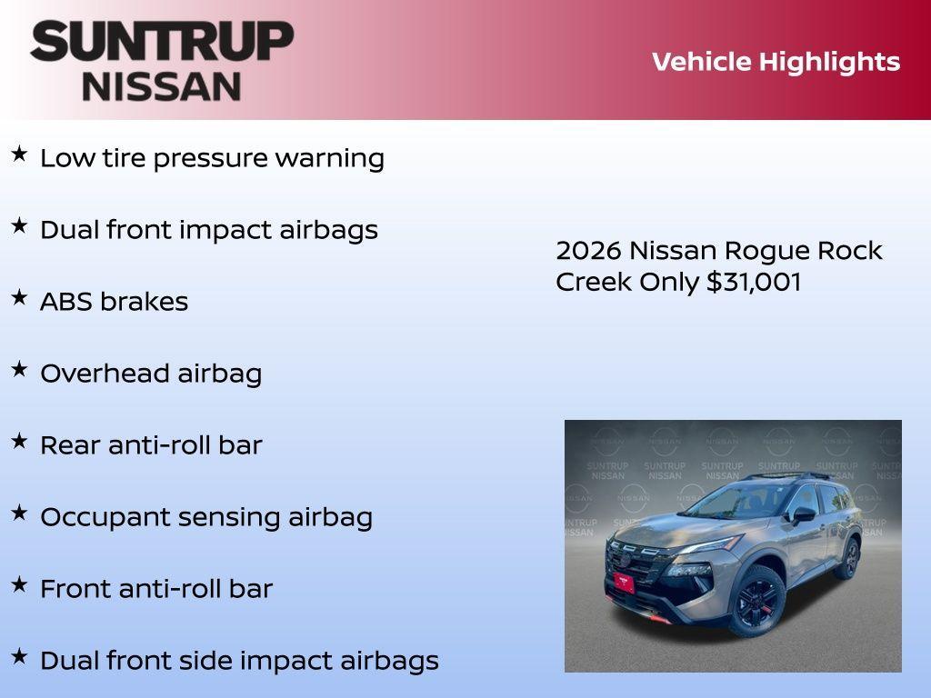 new 2026 Nissan Rogue car, priced at $31,001