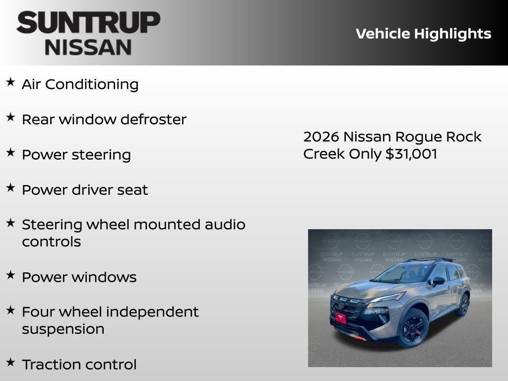 new 2026 Nissan Rogue car, priced at $31,001