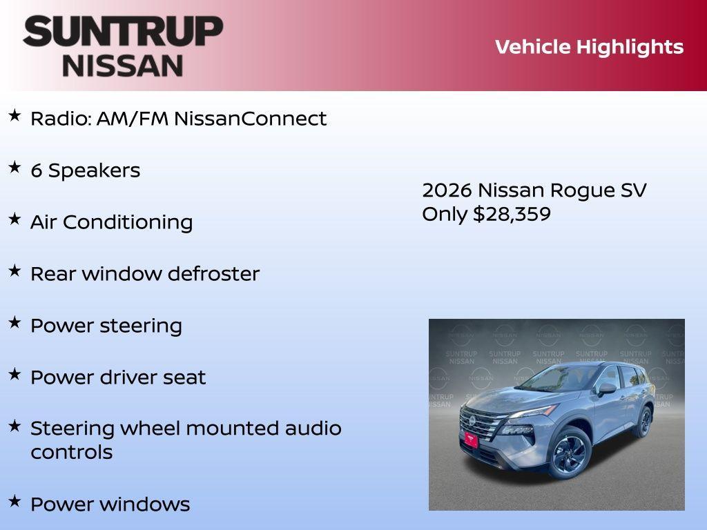 new 2026 Nissan Rogue car, priced at $28,359