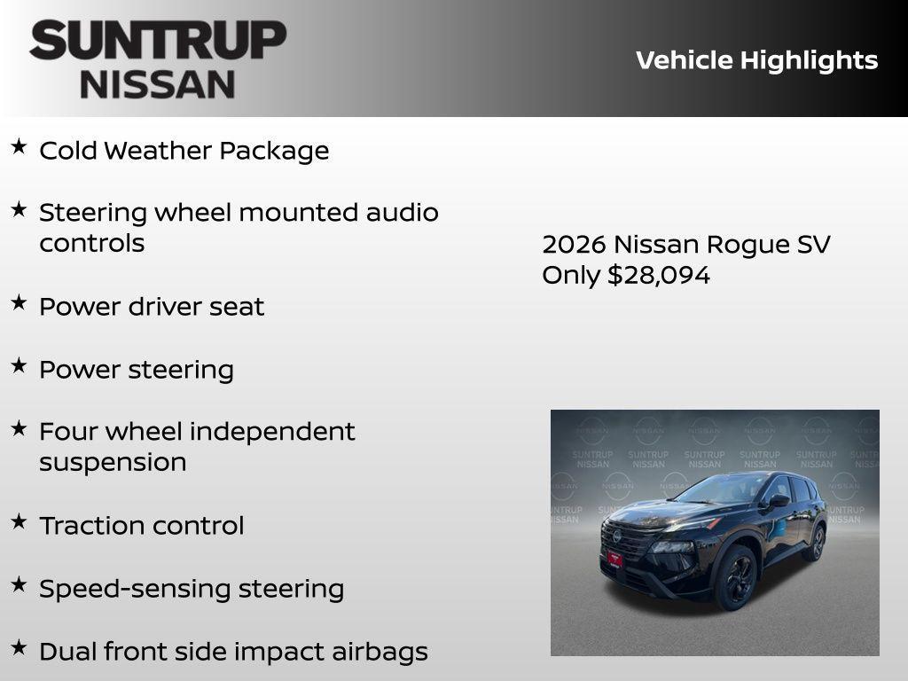 new 2026 Nissan Rogue car, priced at $28,094