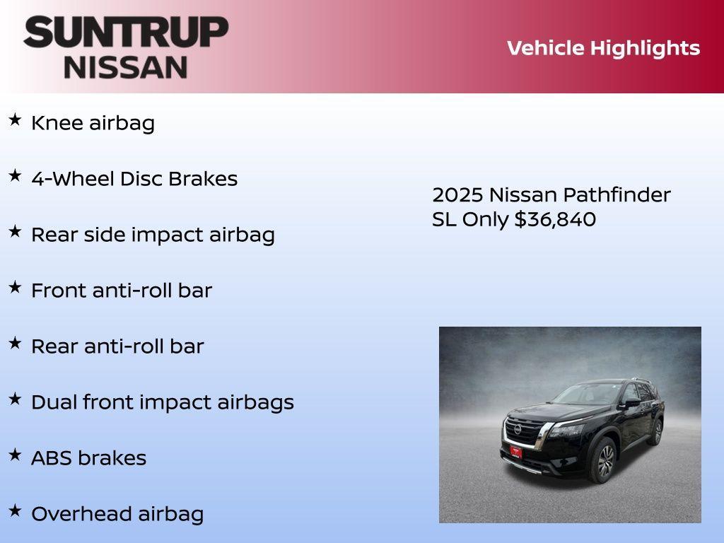 new 2025 Nissan Pathfinder car, priced at $36,840