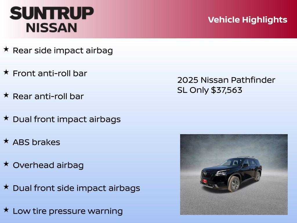 new 2025 Nissan Pathfinder car, priced at $37,563