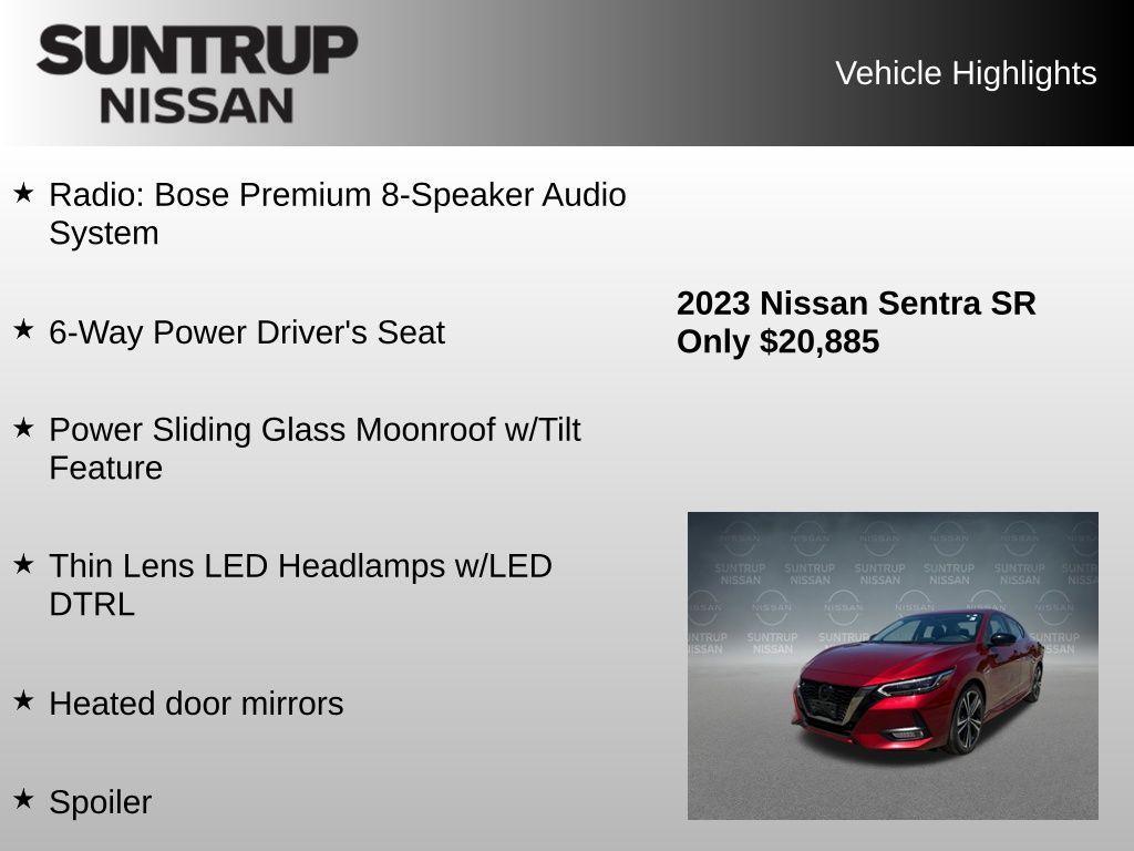 used 2023 Nissan Sentra car, priced at $20,885